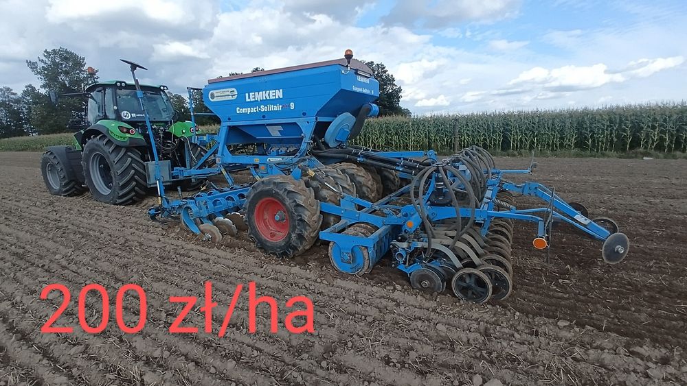 Usługa siewu rzepaku zbóż poplonów