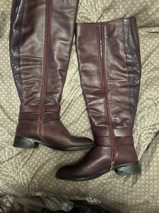 Сапоги зимние натуральная кожа на широкую голень