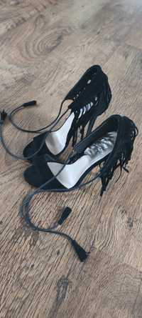 Buty damskie sadnałki szpilki czarne rozmiar 38
