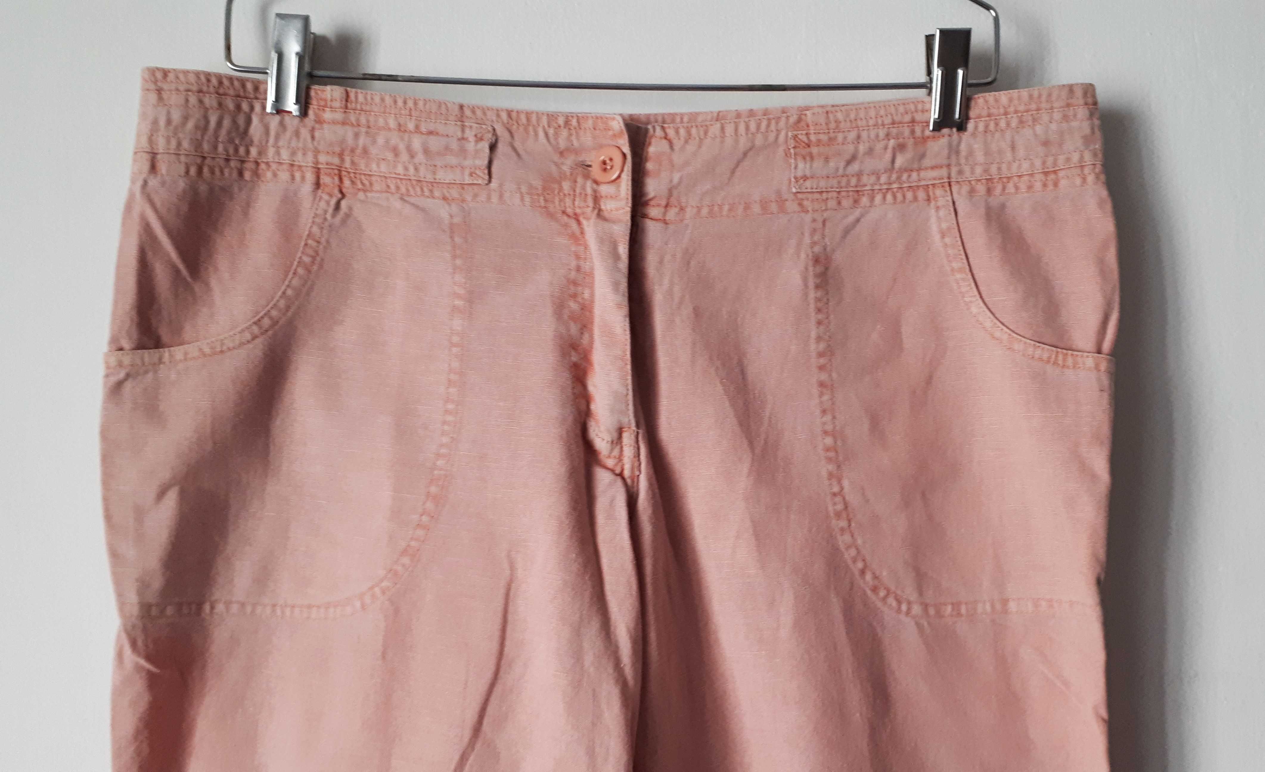 spodnie damskie New Look XL/42 szerokie nogawki len/bawełna