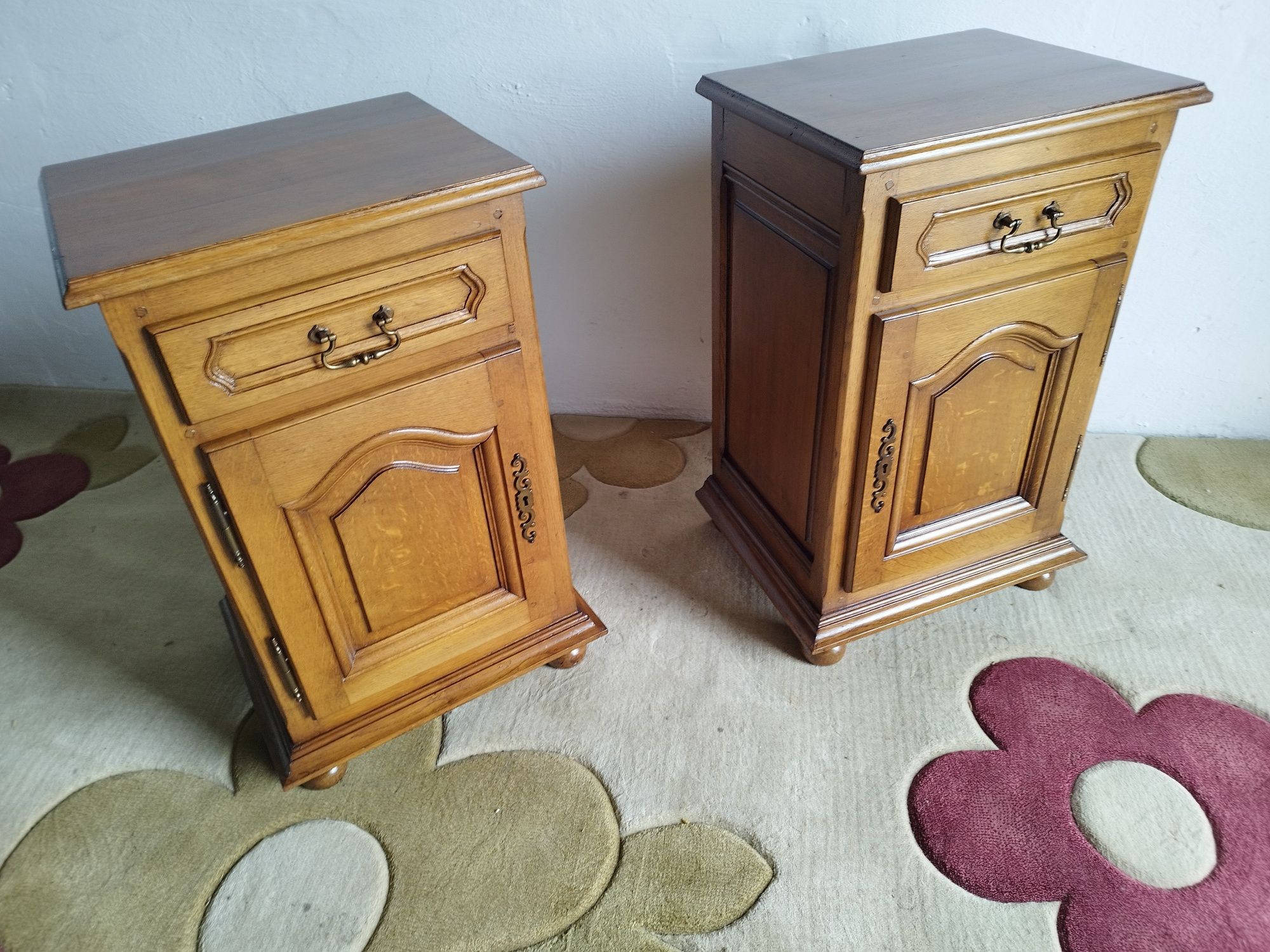 szafki nocne drewno dębowe Antyk Vintage