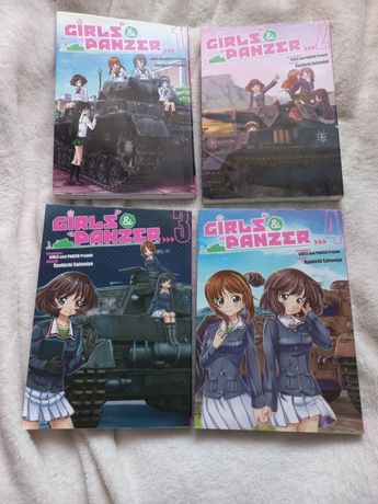 Mangi komplet manga Girls und panzer 1-4 anime komiks komiksy