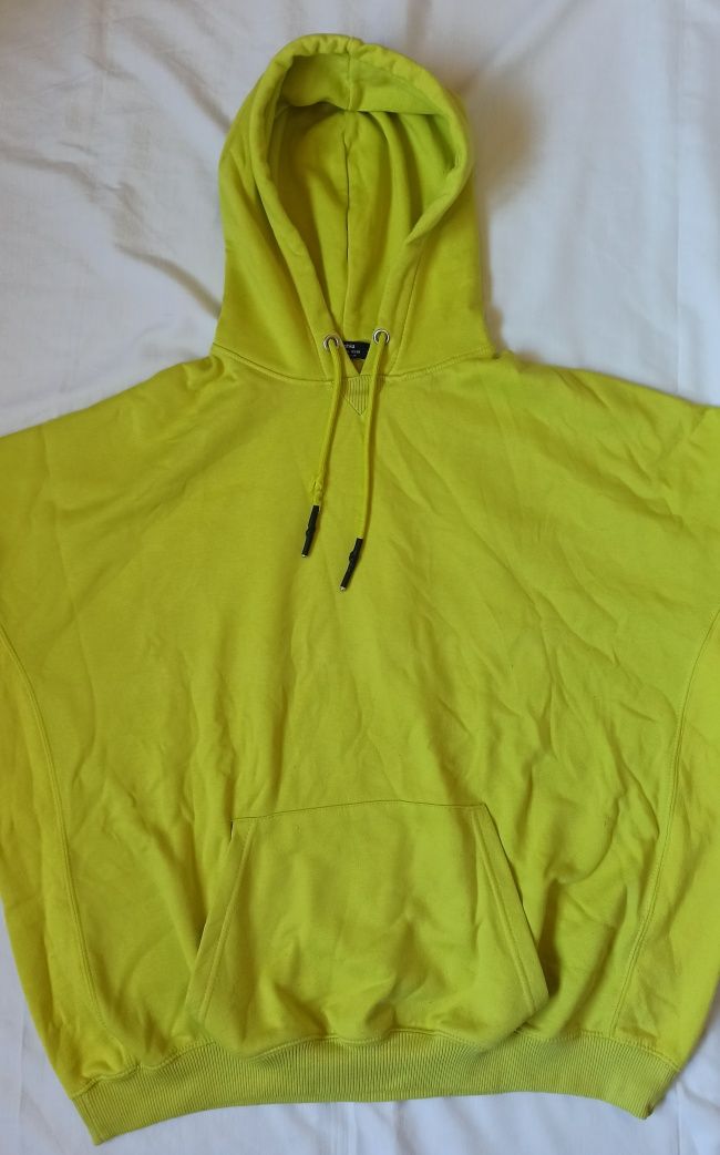 Oversized hoodie verde fluorescente M