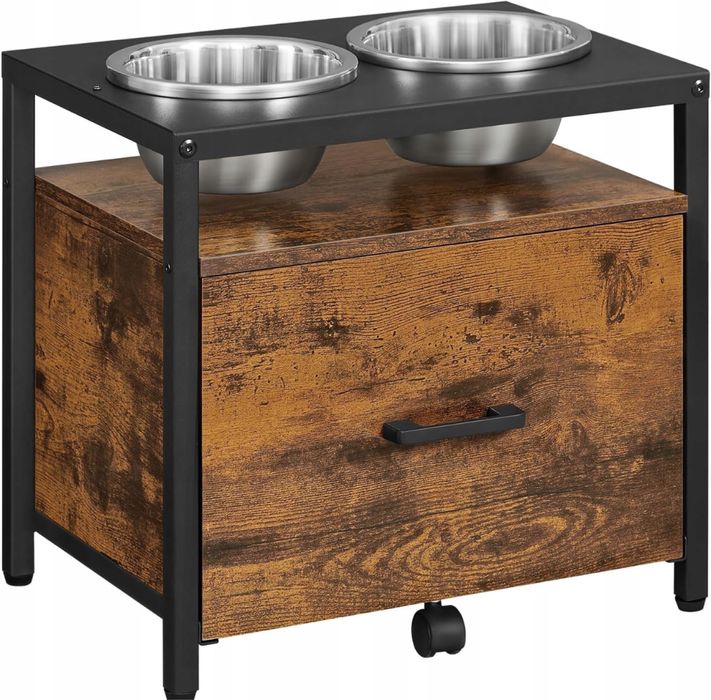 Stojak na miski dla psa z pułka