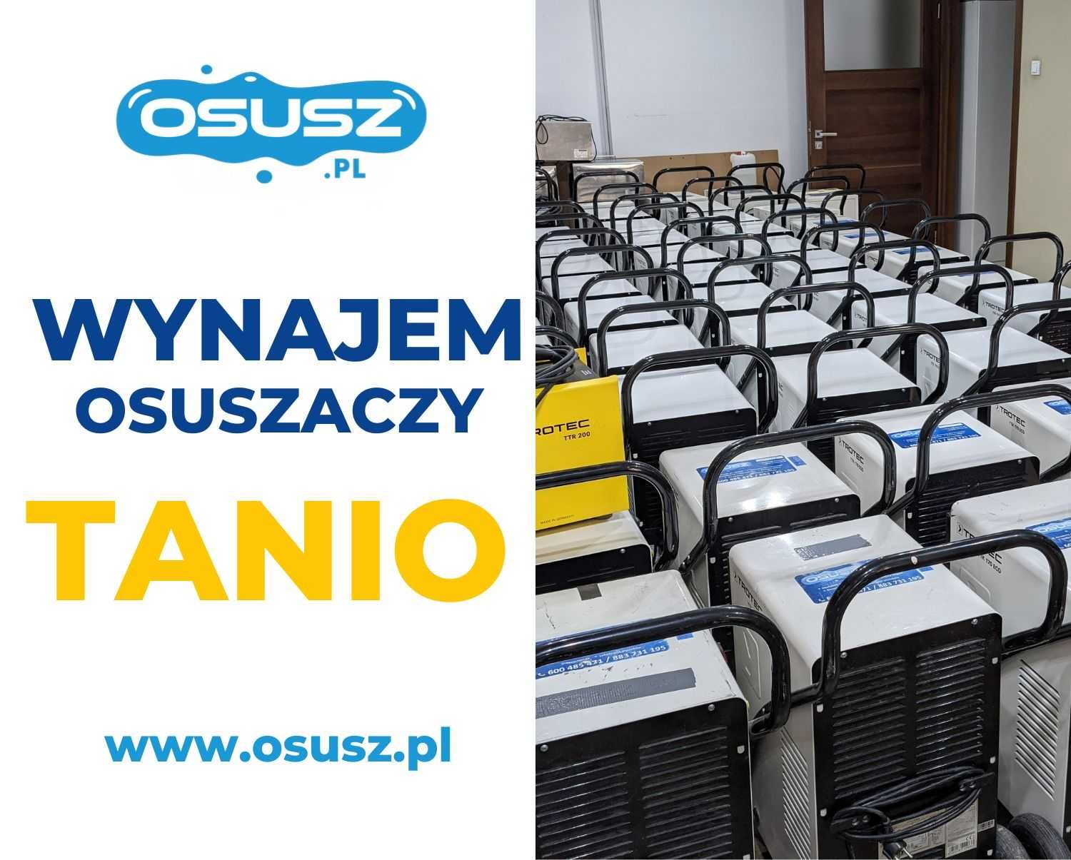 WYNAJEM Osuszacz powietrza, osuszanie, wypożyczalnia osuszaczy