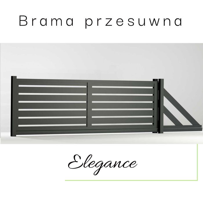 Bramy brama ogrodzeniowa przesuwna Aluminiowa Malowana proszkow RAL
