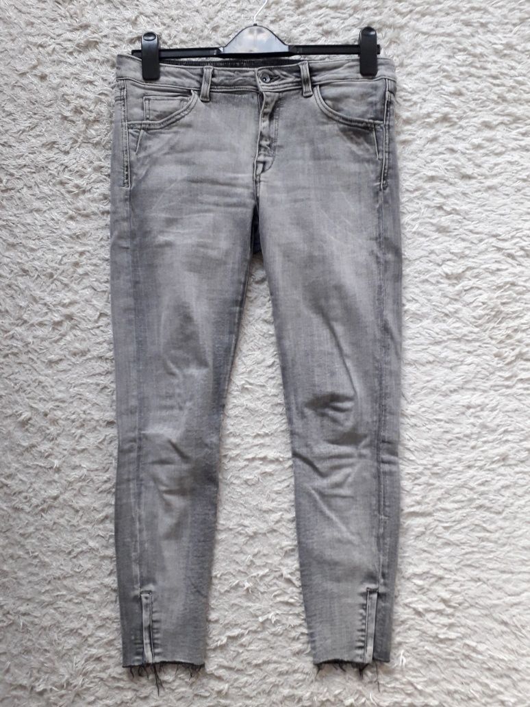 Zara M 38 spodnie szare jeansy rurki skinny