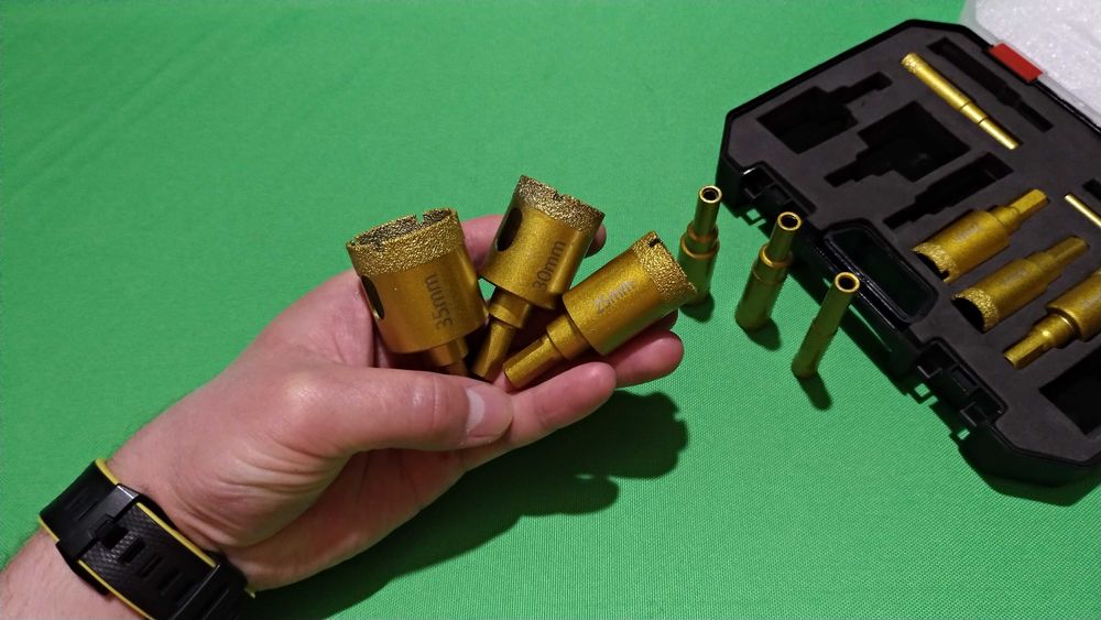 Коронки алмазные набор (6-35мм) Корончатые сверла набор 12шт