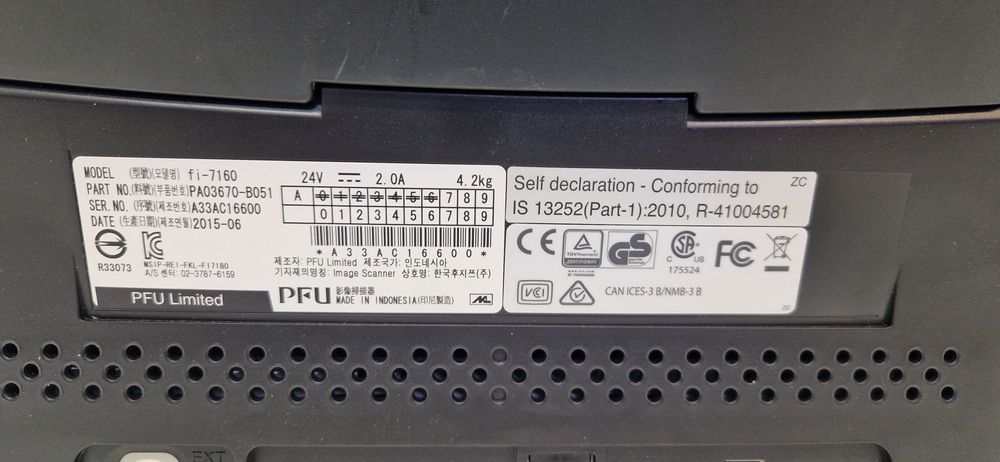 Протяжний сканер Fujitsu fi-7160