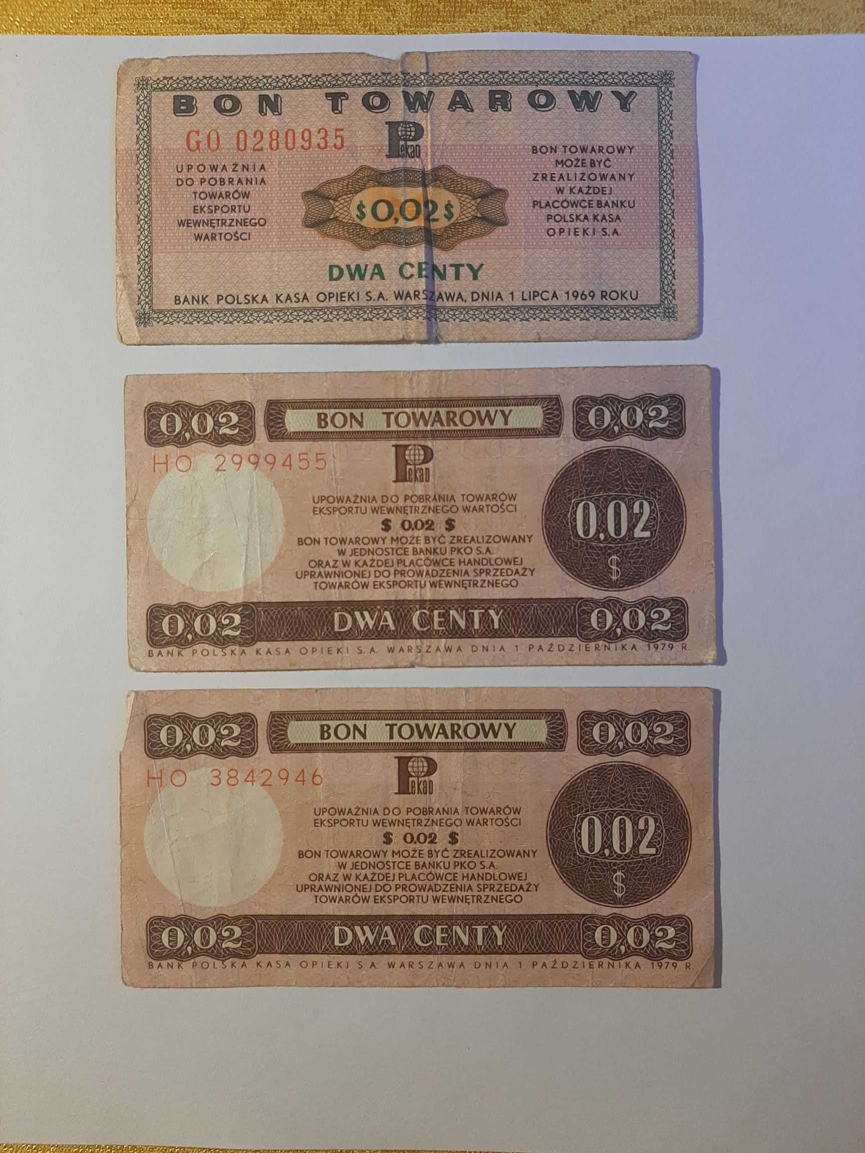 7x bony towarowe PRL rok 1979