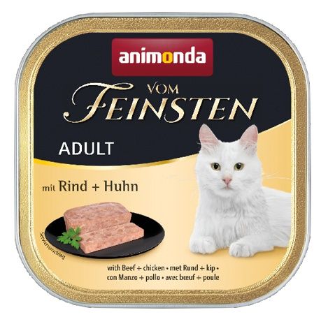 Karma dla kota bez sztucznych dodatków Animonda Wołowina+Kurczak 100g