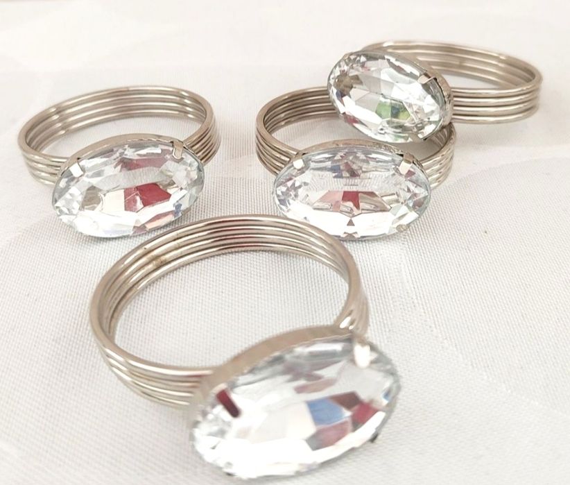 Srebrne obrączki, pierścienie, 4 sztuki. Odbiór osobisty.