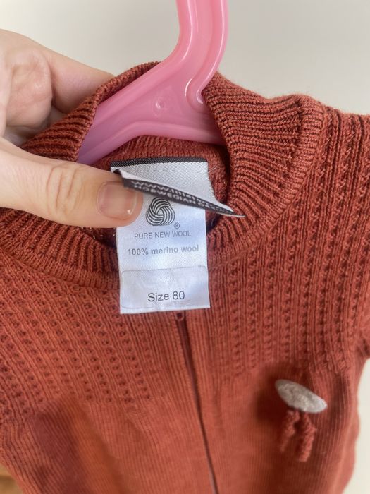 Kombinezon rampers lillelam 80 merino wełna