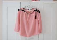 Bluzka 100% jedwab SONIA BY SONIA RYKIEL pudrowy róż massimo dutti M