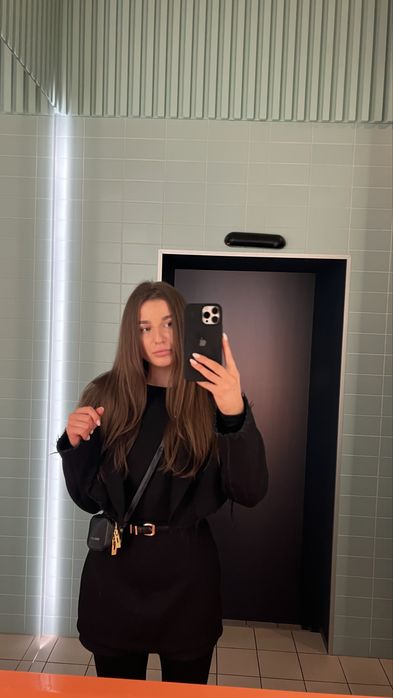 Черный костюм , юбка шорты, пиджак CHER17