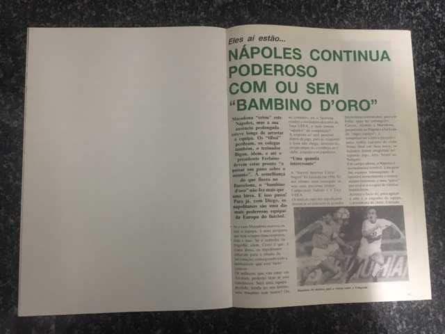 Taça Uefa - Sporting vs Nápoles - Programa Oficial - 89/90 - Maradona