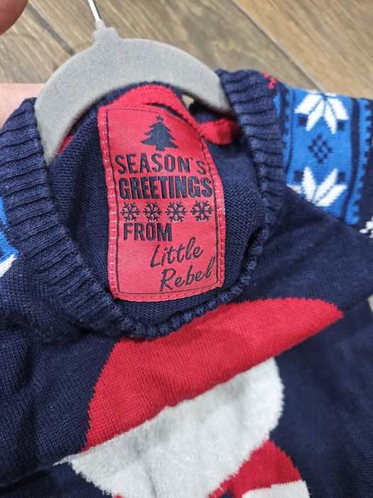 Świąteczny sweterek na 9-12 miesięcy. 74-80cm