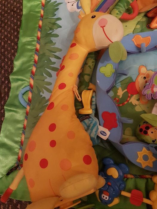 Fisher Price, interaktywana mata edukacyjna, pałąk, karuzela