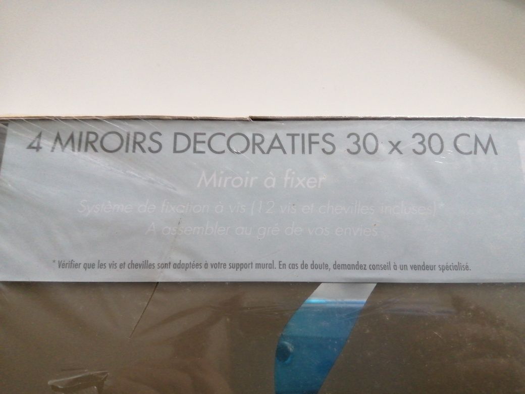 Espelhos decorativos conjunto de 4 NOVO ainda embalado