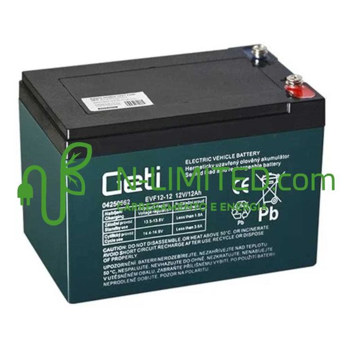 Bateria AGM 12V 12Ah moto eletrica scooter *NOVO* 6-DZF-12