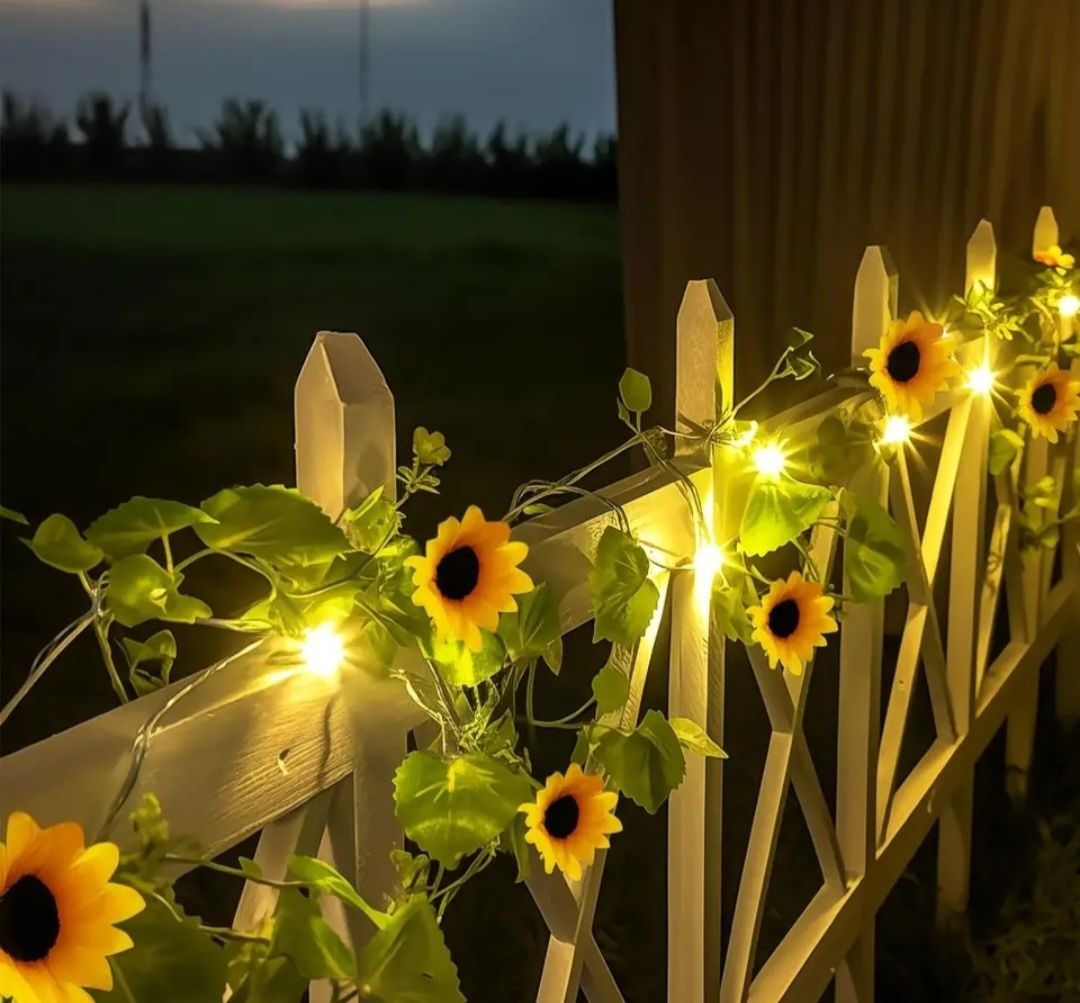 Girlanda Solarne Słoneczniki LED 5m + Programator – Magiczna Dekoracja
