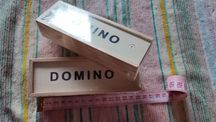 2 sztuki Domino pudełko drewniane nowe folia