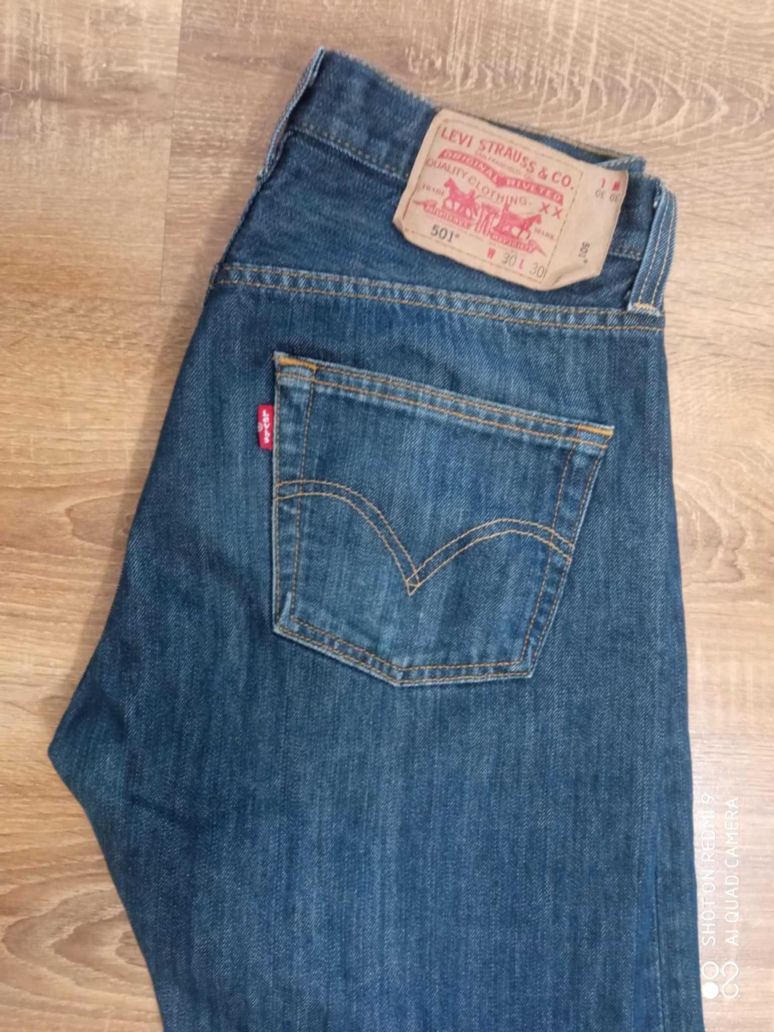 Męskie spodnie jeansy Levis Levi's 501 W30 L30 30X30 30/30