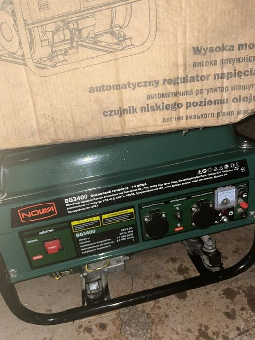 Продам бензиновий генератор Nowa BG3400
