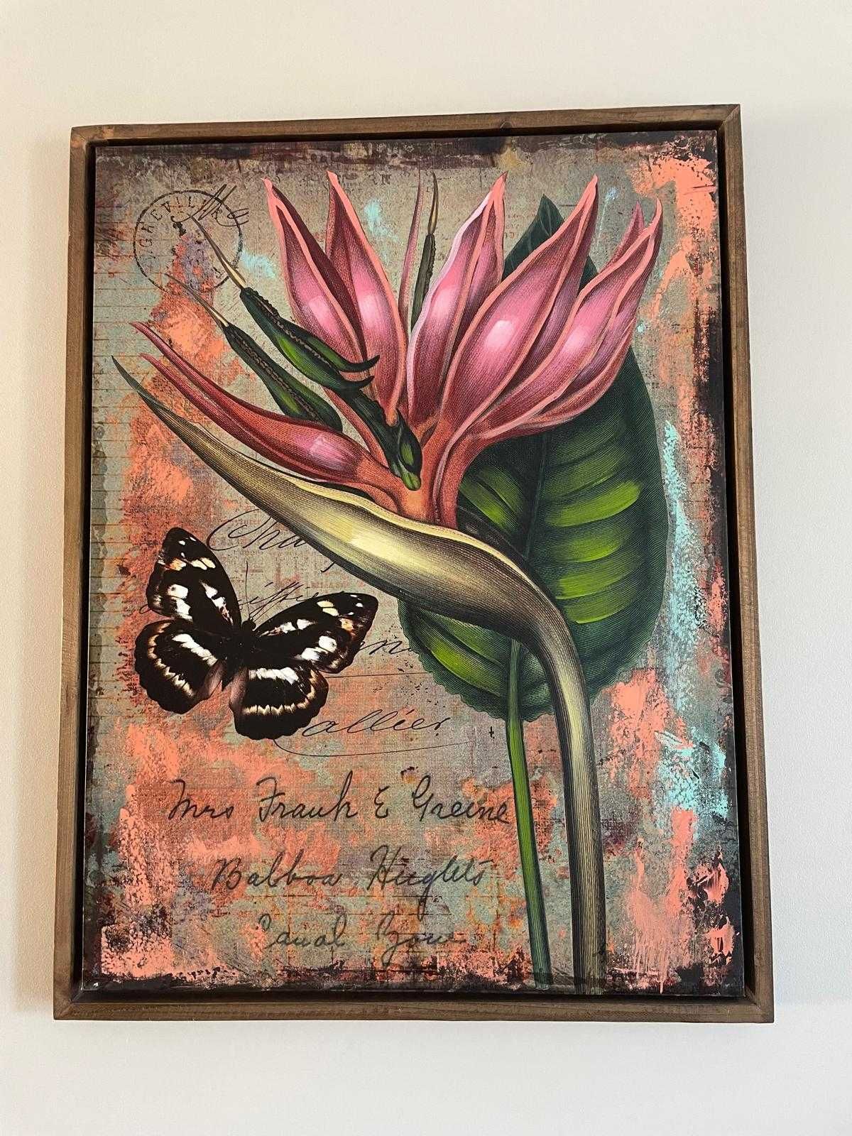 Conjunto de quadros de flores