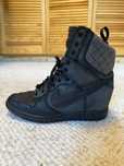 Grafitowe czarne buty na koturnie sky high dunk Nike 40,5 26 cm