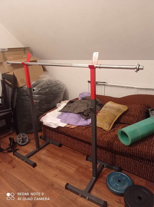 Ławka, stojaki firmy k-sport i sztanga 180cm