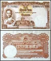 Banknot TAJLANDIA 10 BAHT 1955 UNC-