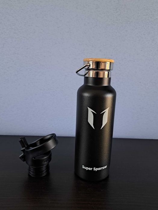 Butelki Butelka Bidony Bidon Super Sparrow 500 ml czarna