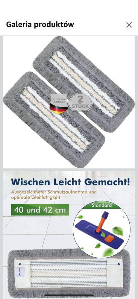 Nakładki na mop 40cm Okaei