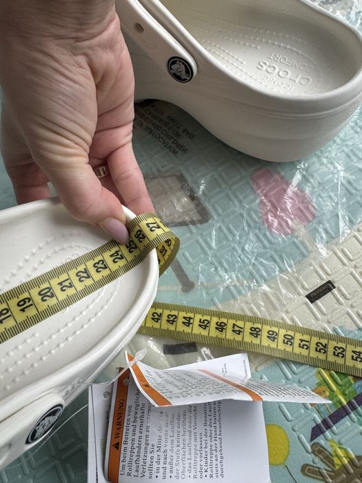 Сабо Crocs Classic Platform 39 р 25,0 см шльопанці жіночі білі M6 M7