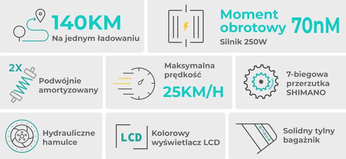 Rower Elektryczny Engwe E26 Żółty Męski