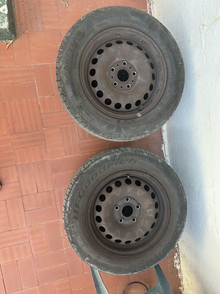 Jantes com pneus Grupo VW 15”  5X112 so montar e andar