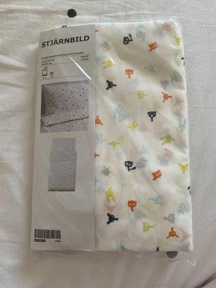 Conjunto capa de edredon + fronha para berço