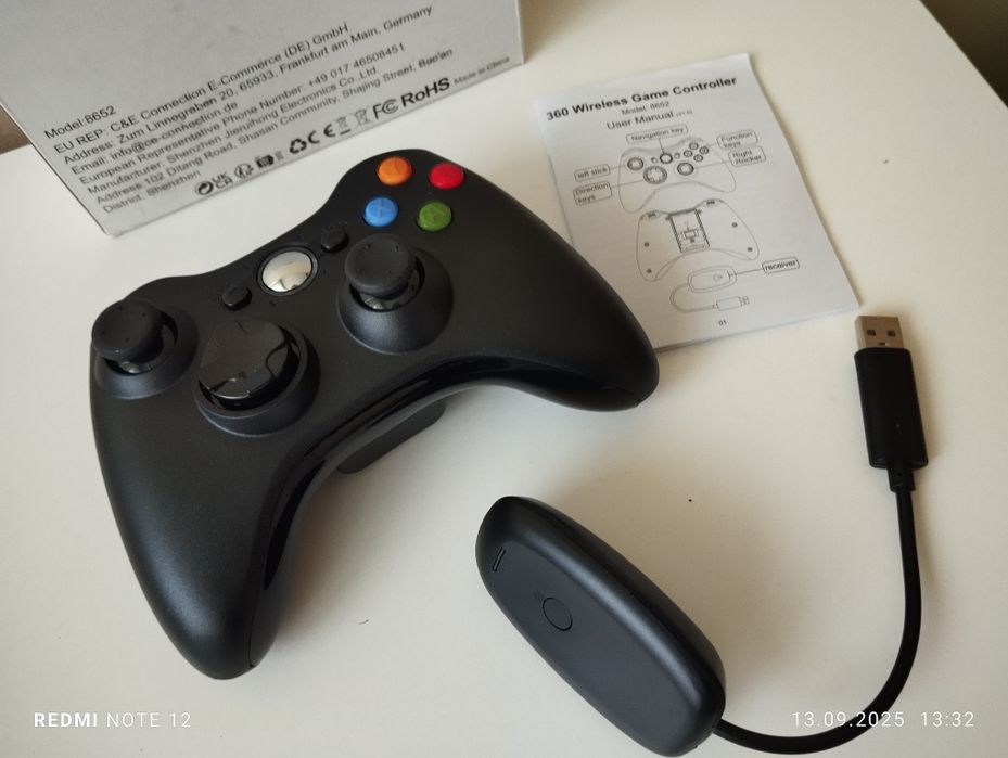 Gamepad bezprzewodowy OMNA, Xbox 360, czarny