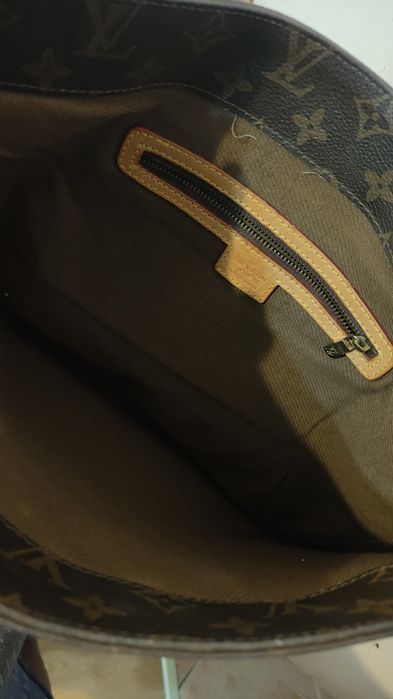 Duża torba LV ze skórzanymi rączkami shopper LV