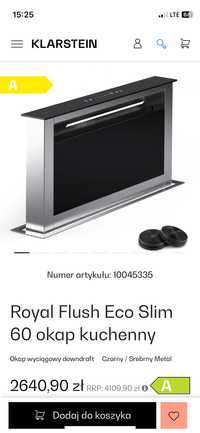 Okap wyciągowy Royal Flush Eco Slim 60 NOWY