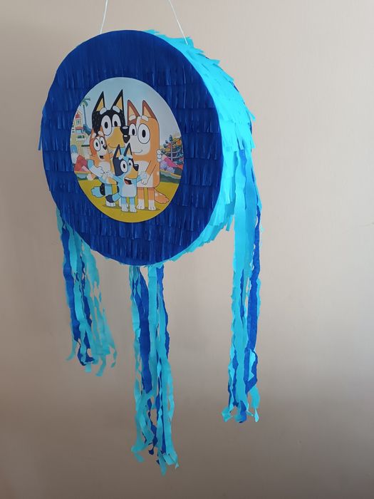 Urodziny zestaw piniata Bluey i Bingo kij+imię