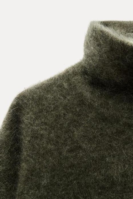 Светр zara з кашеміром та вовною із високим коміром