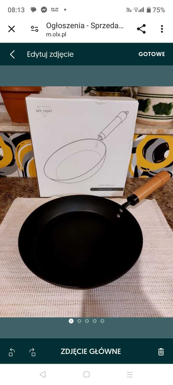 Patelnia ze stali węglowej 26 cm