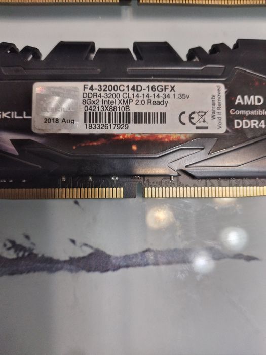 G.SKILL FlareX DDR4 8GBx2 CL14 F4-3200C14D-16GFX 1.35v XMP 2.0 16GB