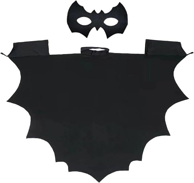 Elegancki Kostium Nietoperza z Peleryną i Maską dla Dorosłych 130Cm