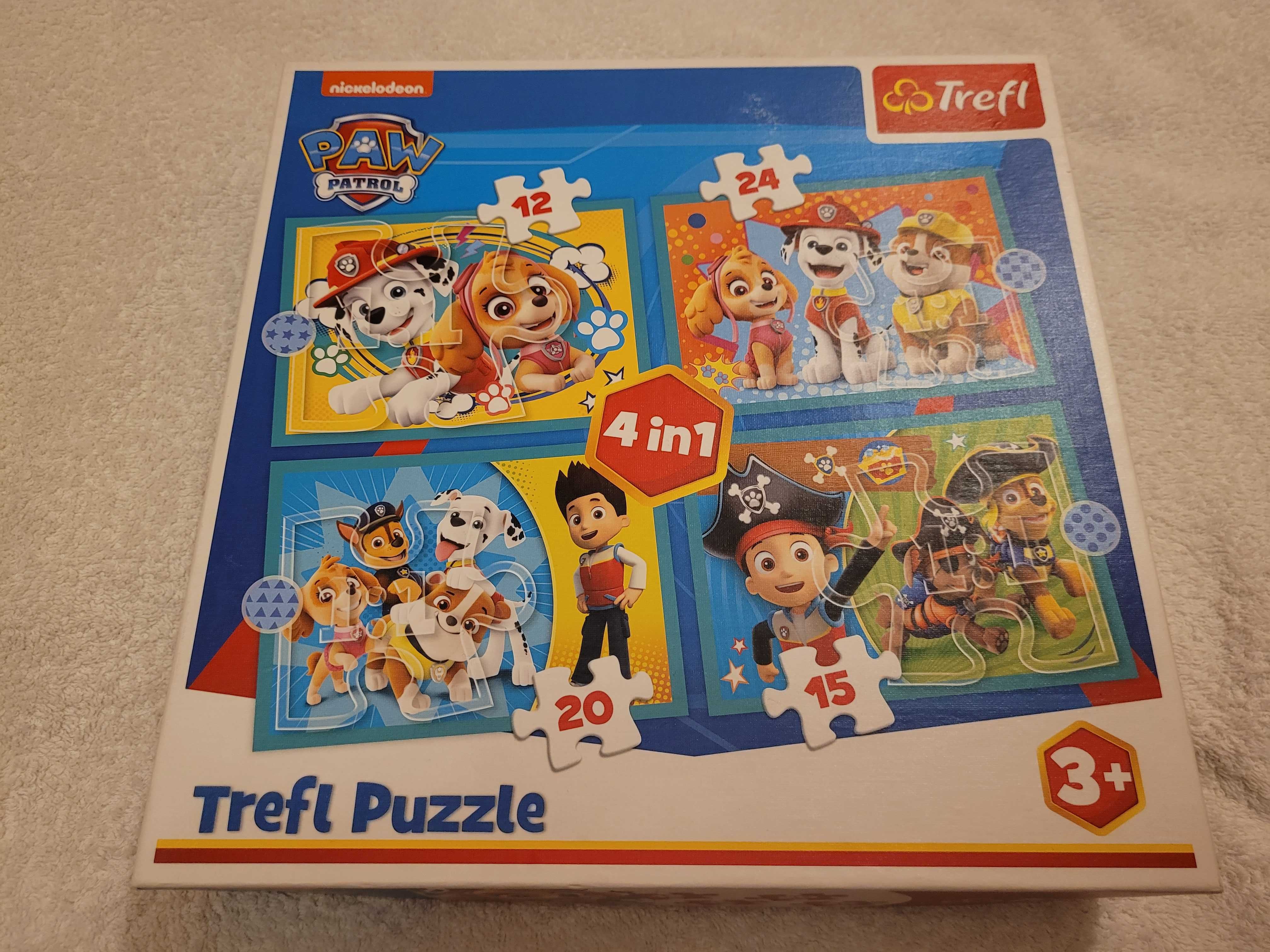 Puzzle Psi Parol, Trefl, cztery obrazki, Ryder, Sky