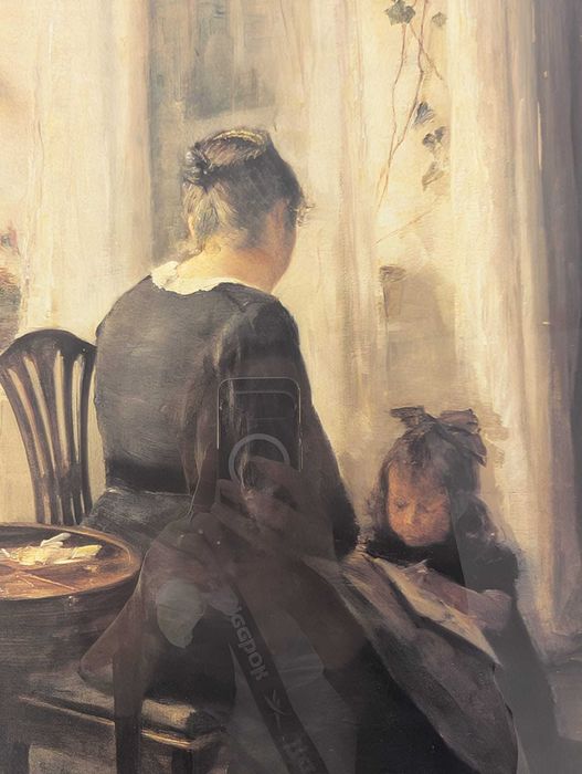 Obraz, nadruk w drewnianej ramie C. Halsde