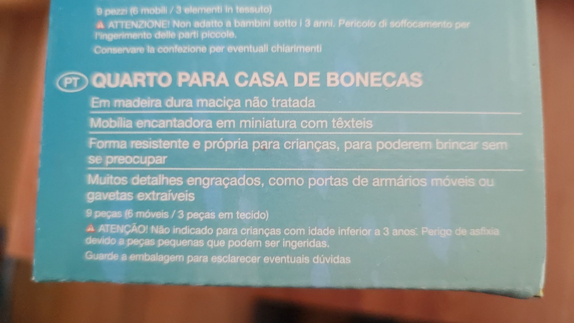 Mobiliário para casa de bonecas madeira