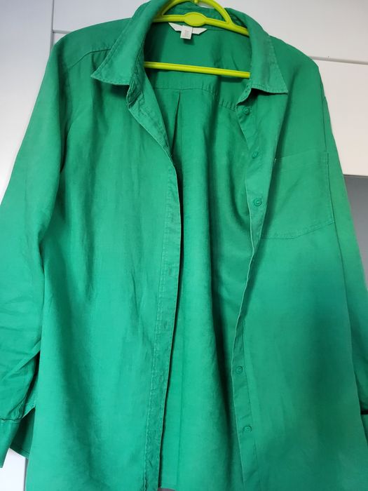 Zielona koszulowa bluzka z hm rozm m